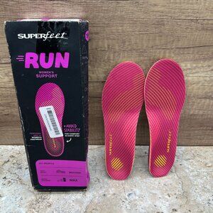 Superfeet RUN Women’s Support Added Stability Insoles Size W 6.5- 8 C Pink